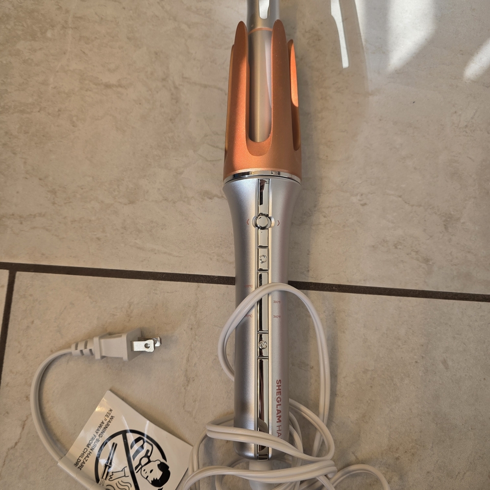 Shecare Automatic Hair Curler - Silver and Orange